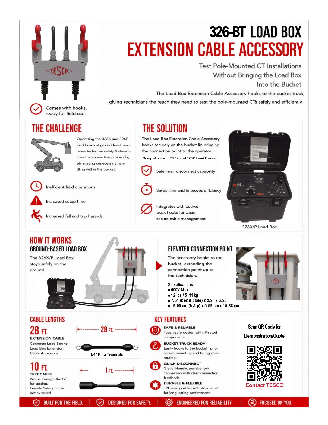 326-BT_Bucket Truck Load Box Extension Cable Accessory
